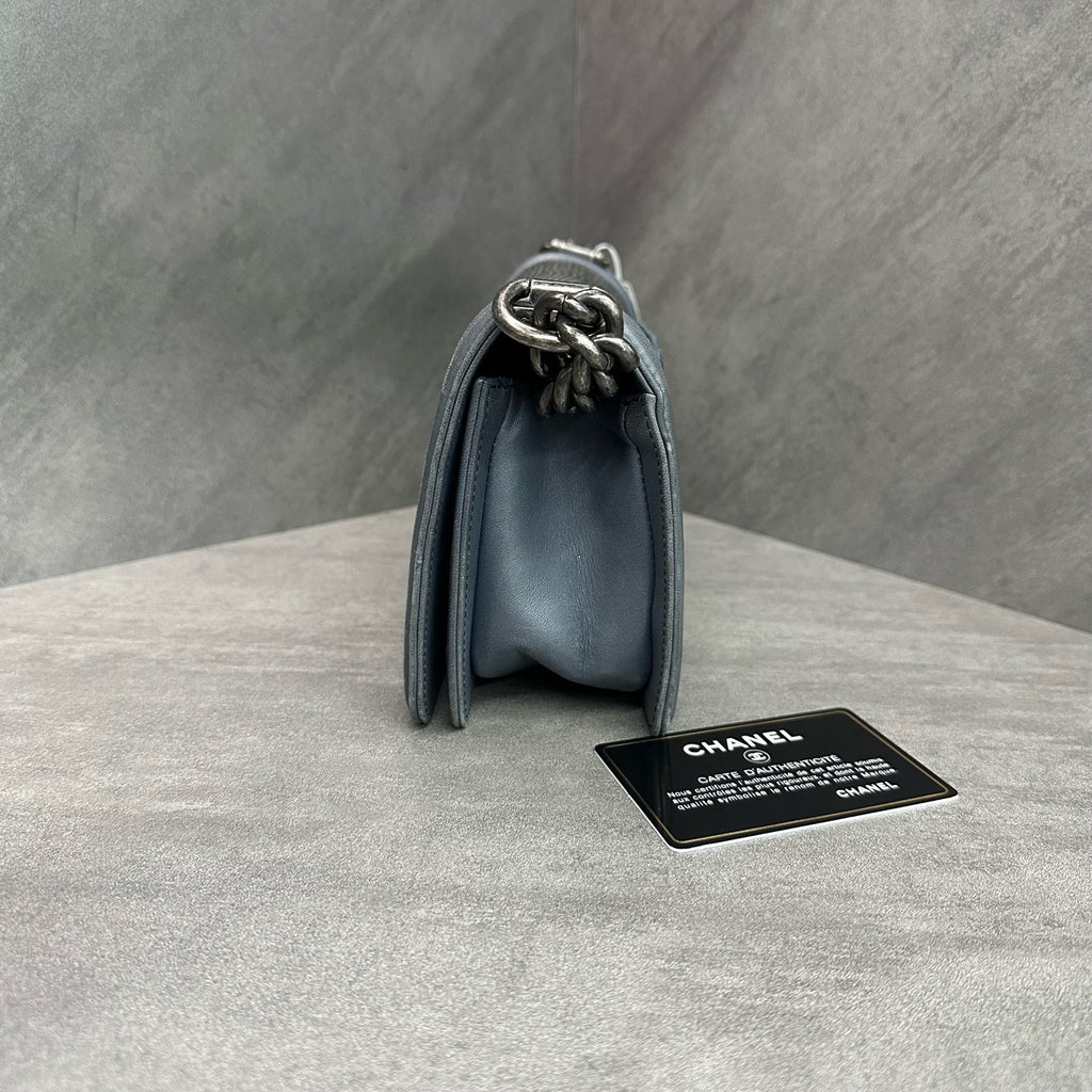 chanel/ Chanel Lizard Skin leboy small chain bag, size 20*12, aged hardware, rare lizard skin 21 opening strap card