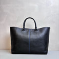 LV/Louis Vuitton Pernelle Tote Bag, Dark Blue Leather, 99% New, Size 31×16 cm