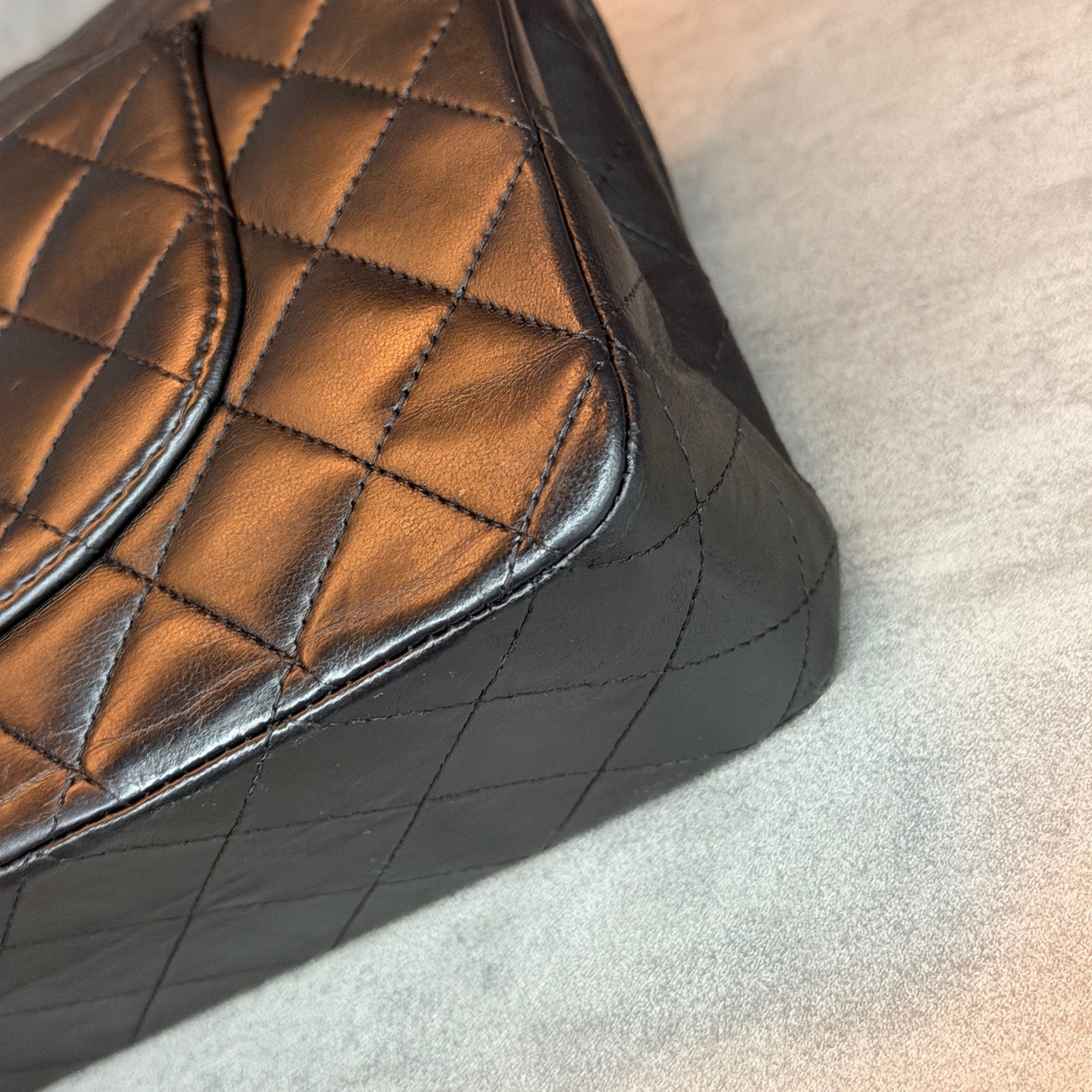 Chanel Classic Flap Medium, Black Lambskin with Gold Hardware, Structured Silhouette, Clean Interior, 14-series with Authenticity Card