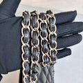 Chanel CF Jumbo Single Flap Lambskin Black & Silver Size 30cm*21cm 13 Open