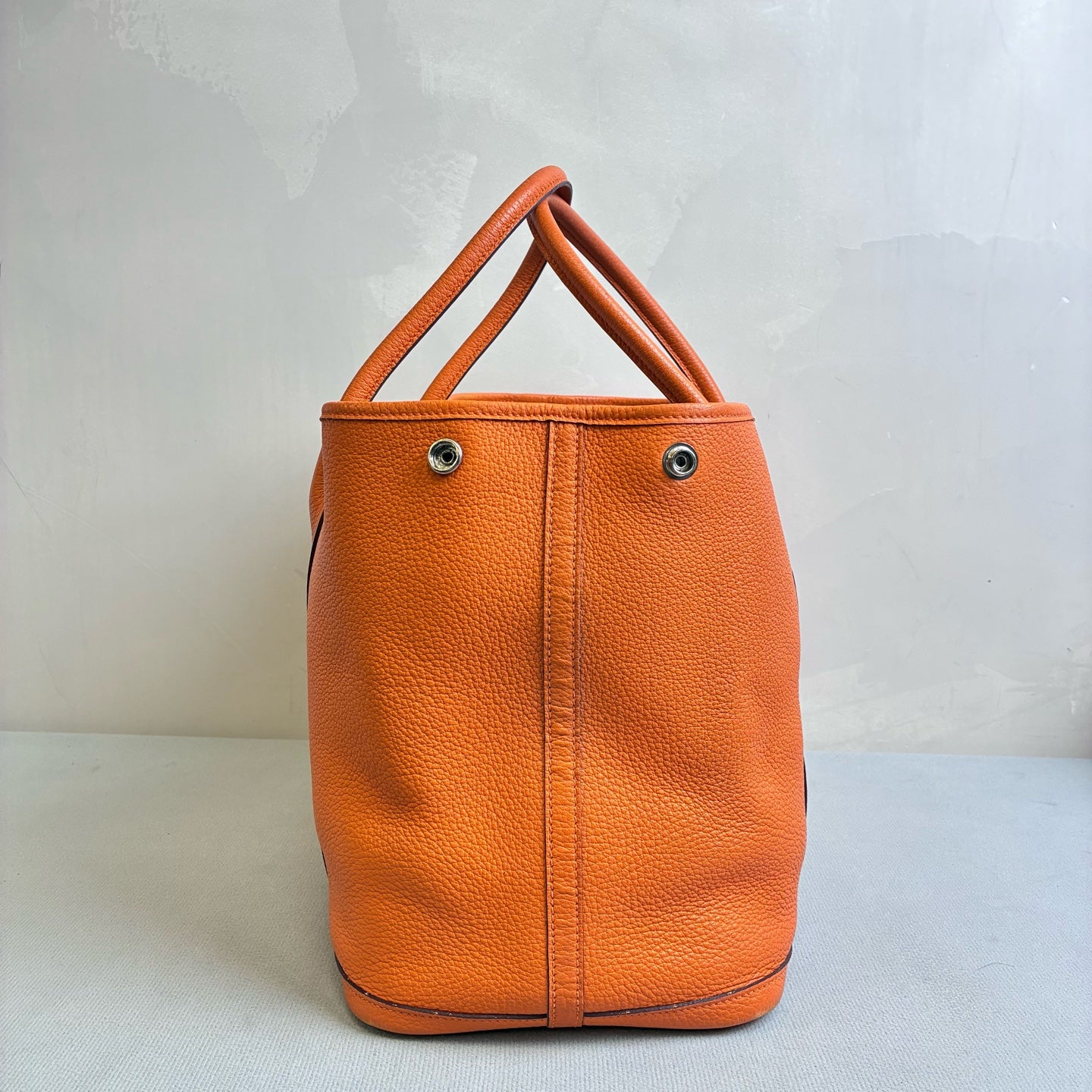 Hermès 99% New Garden Party 36 Orange with Silver Hardware
