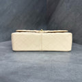 Chanel cf jumbo Beige gold buckle lychee cowhide chain bag 15, open bag type, three-dimensional inside clean