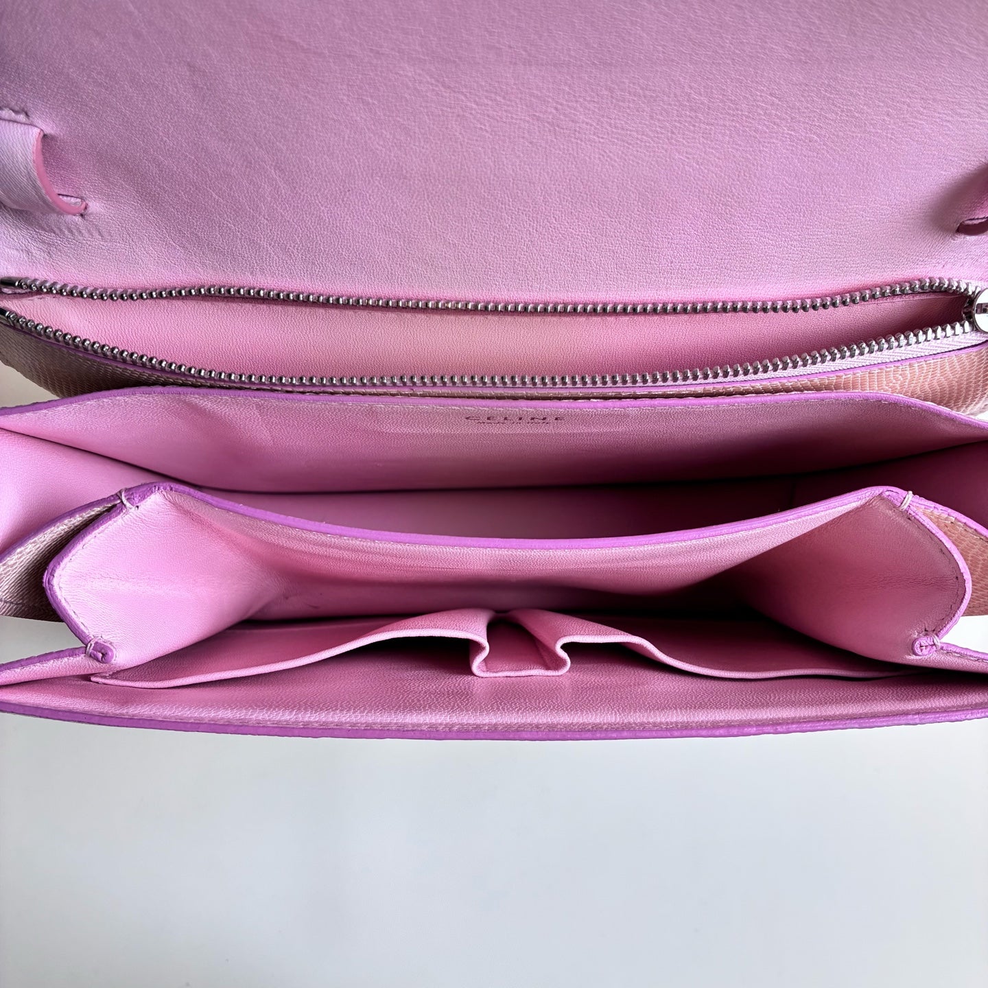 Celine Pink Lizard Skin Box Himalayan Bag Tofu Bag Original Price 80,000 Yuan Shoulder Bag 99% New Size: 2