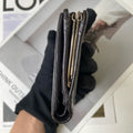 Chanel Kangpeng Wallet 12-fold 98% new Size: 10.5*9.5 Black leather material