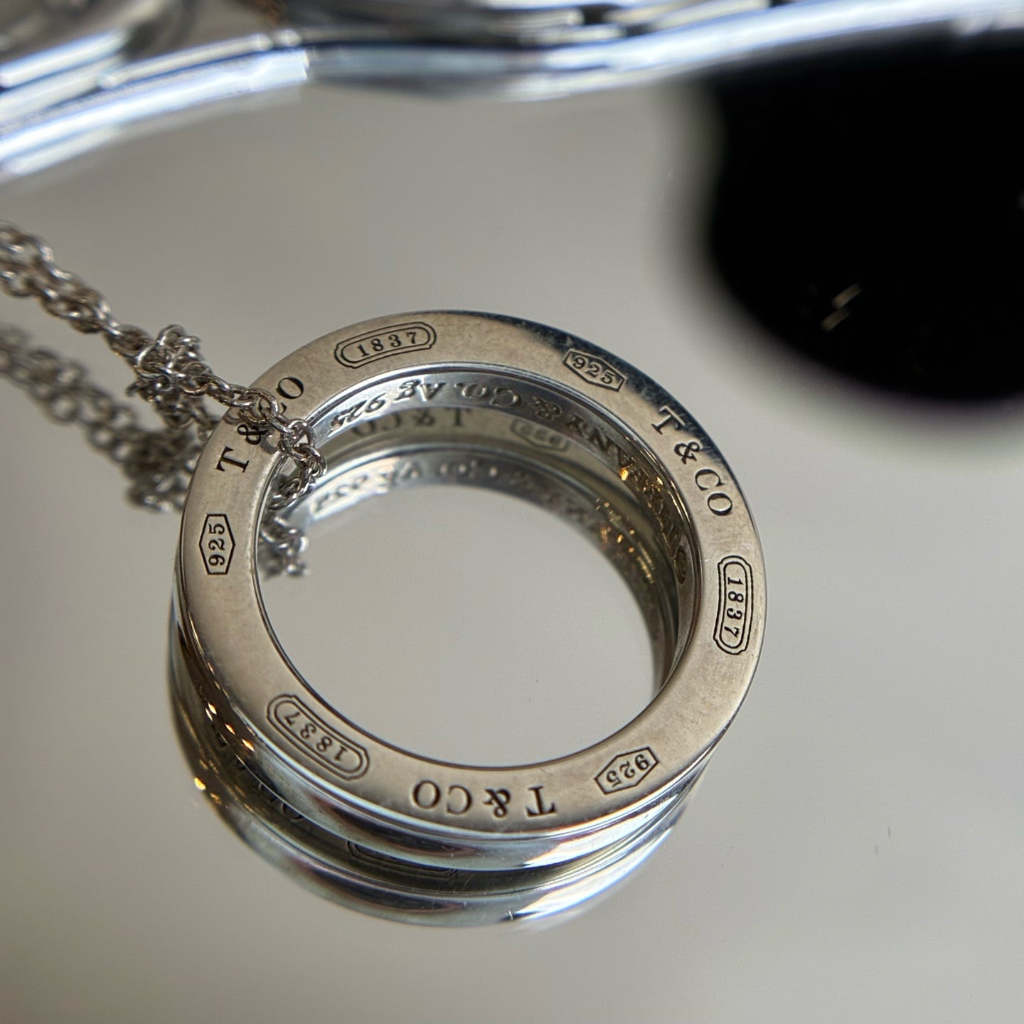 Tiffany Single Ring Necklace Model 1837 925 Silver Necklace