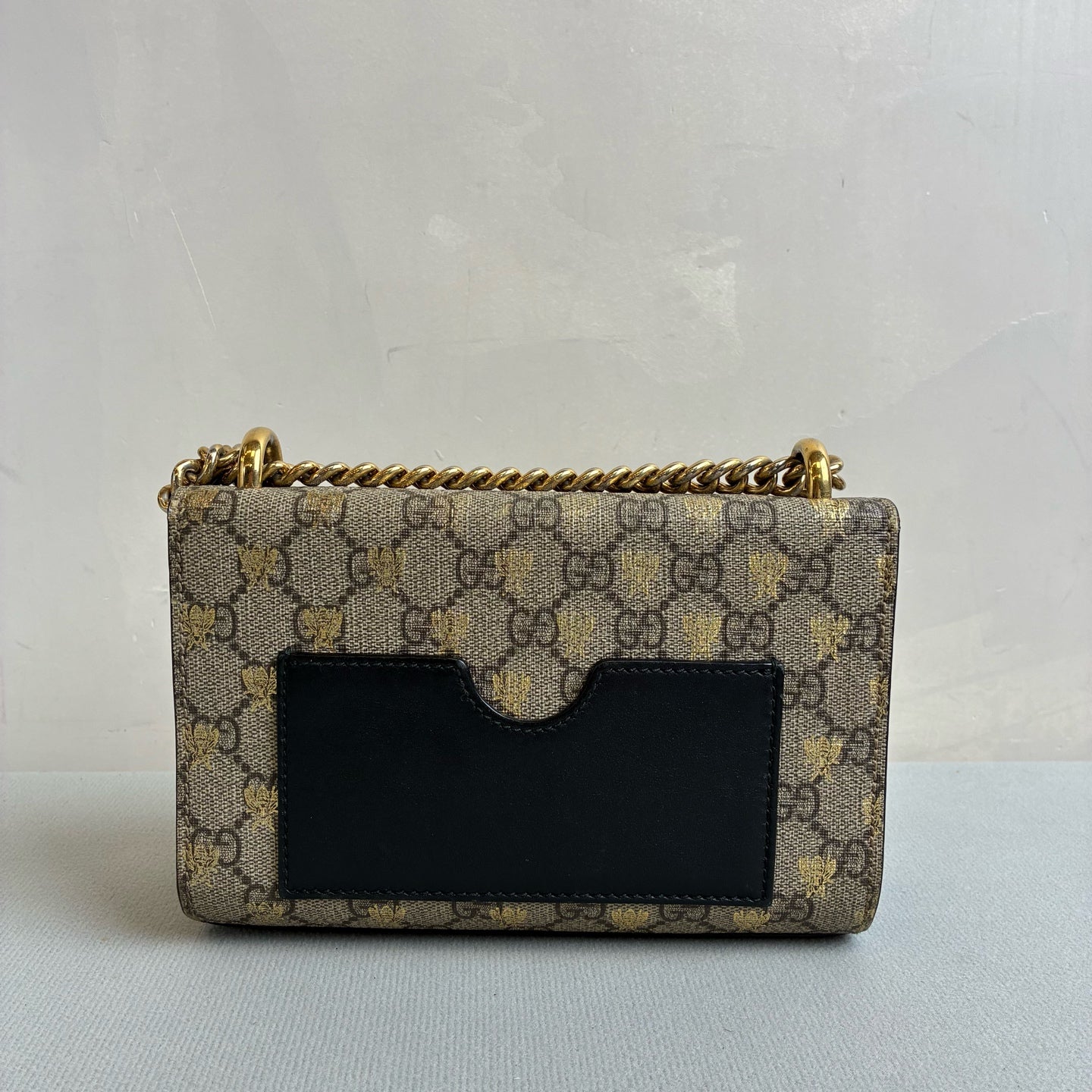 Gucci Limited Edition Bee Gold Foil Padlock Small Sun Moon Box Shoulder Crossbody Bag Size 20*12*8