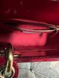 Dior Lady Dior three-compartment red patent leather bag, with chain shoulder strap, card included as accessory, 2018 serial code, original condition, well-shaped