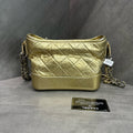 Chanel / 香奈儿 Wanderer Small Flap Bag Gold Small Flap Bag 24k Open with Card