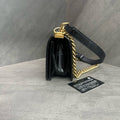 Chanel Le Boy Small Size Egypt Limited Edition Black Gold Crocodile-Embossed Logo Graffiti Crossbody Bag, 28 Serial Number with Authenticity Card
