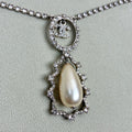 Chanel Crystal Pearl Double C Necklace, 99% New