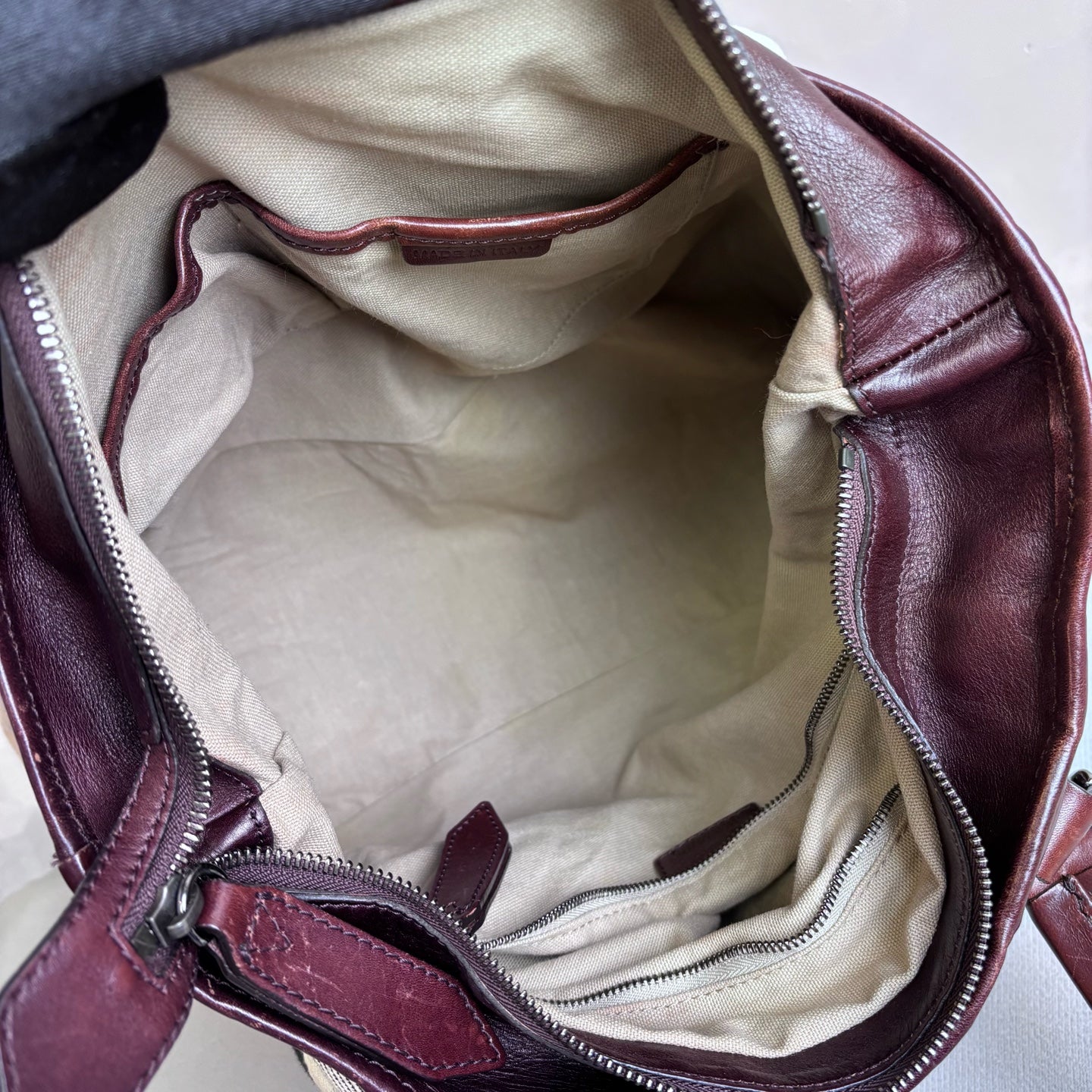 Burberry 98% New Honey Brown Tote Bag Canvas with Leather, Size 25*35