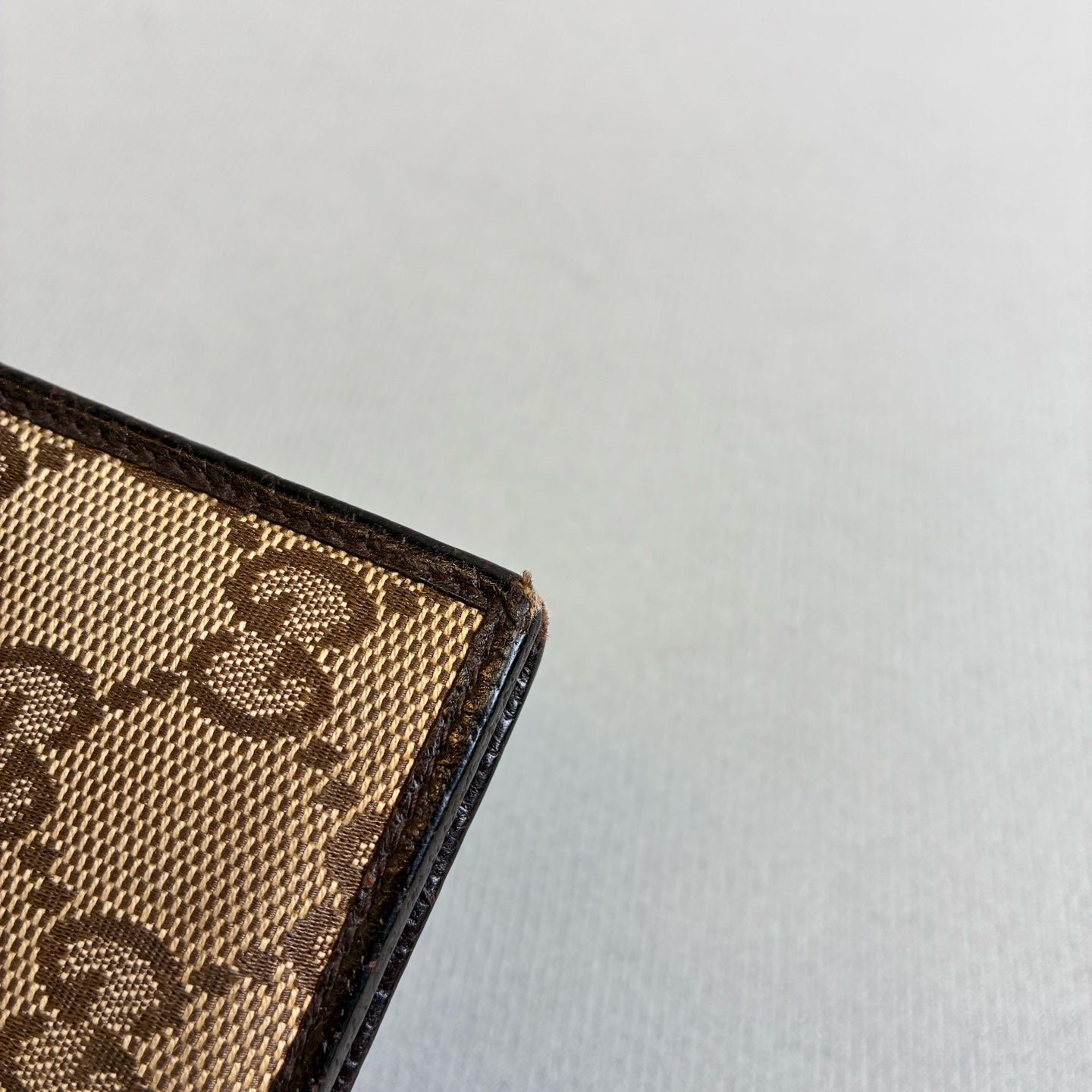 Gucci GG Pattern Bi-fold Wallet Brown Canvas Size 10*10