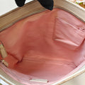 Gucci authentic canvas bag in pink with silver logo, vintage style, size approximately 27*29 cm.