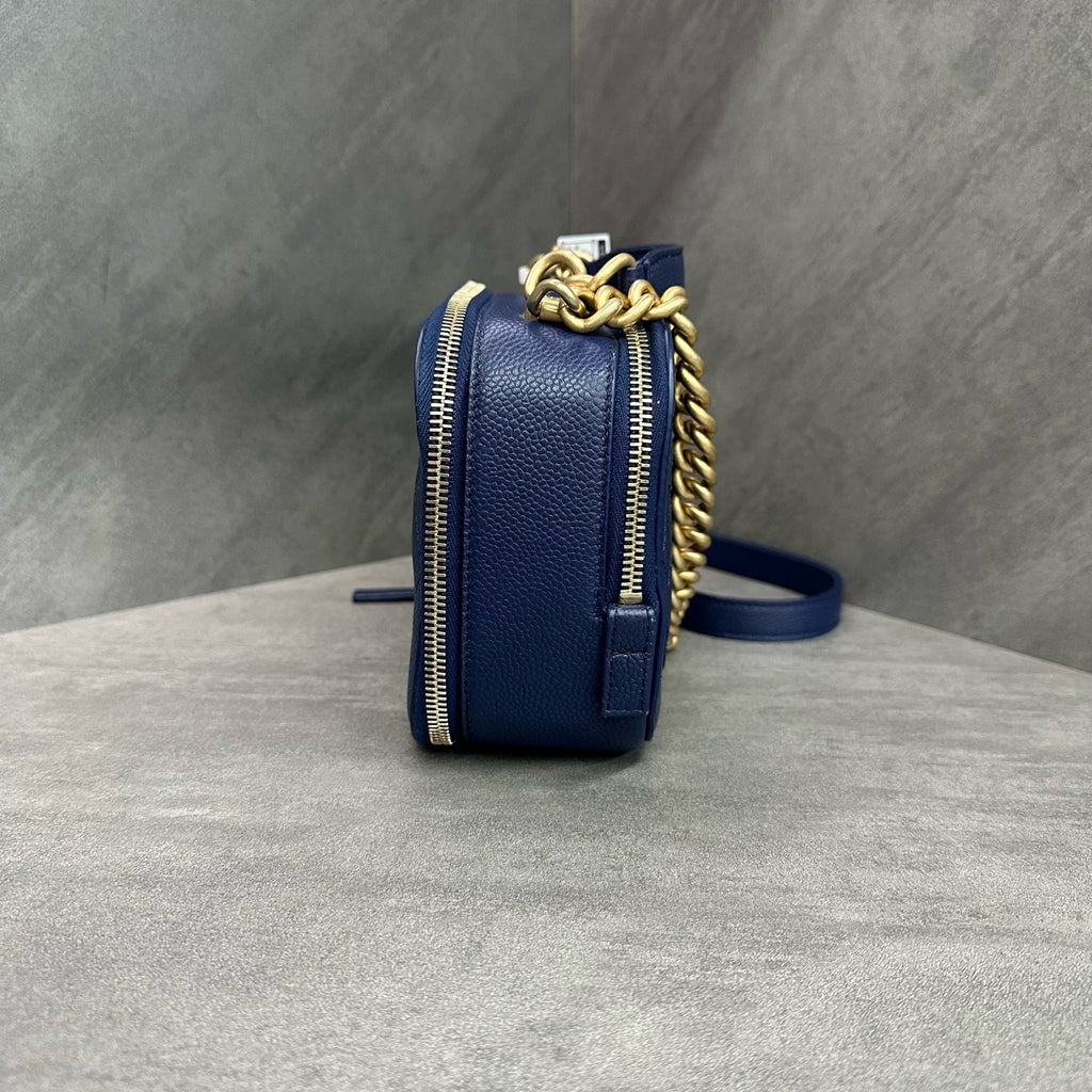 Chanel Blue Caviar Camera Bag, 27 Series with Authenticity Card