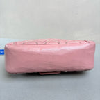 Chanel Mini Kelly Handbag Pink Gold Hardware Classic Mini Size with Outside Stitching Dimensions 19*12