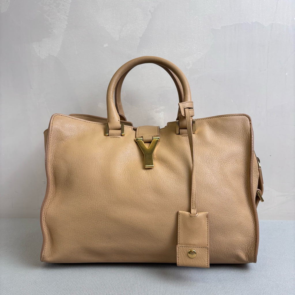 SAINT LAURENT Cabas Y扣 Crossbody Tote Bag 98% New Size 30*22.5