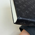 LV/Louis Vuitton Millennium Black Satin Evening Bag 2001 Handbag 99% New Size 17*2*13