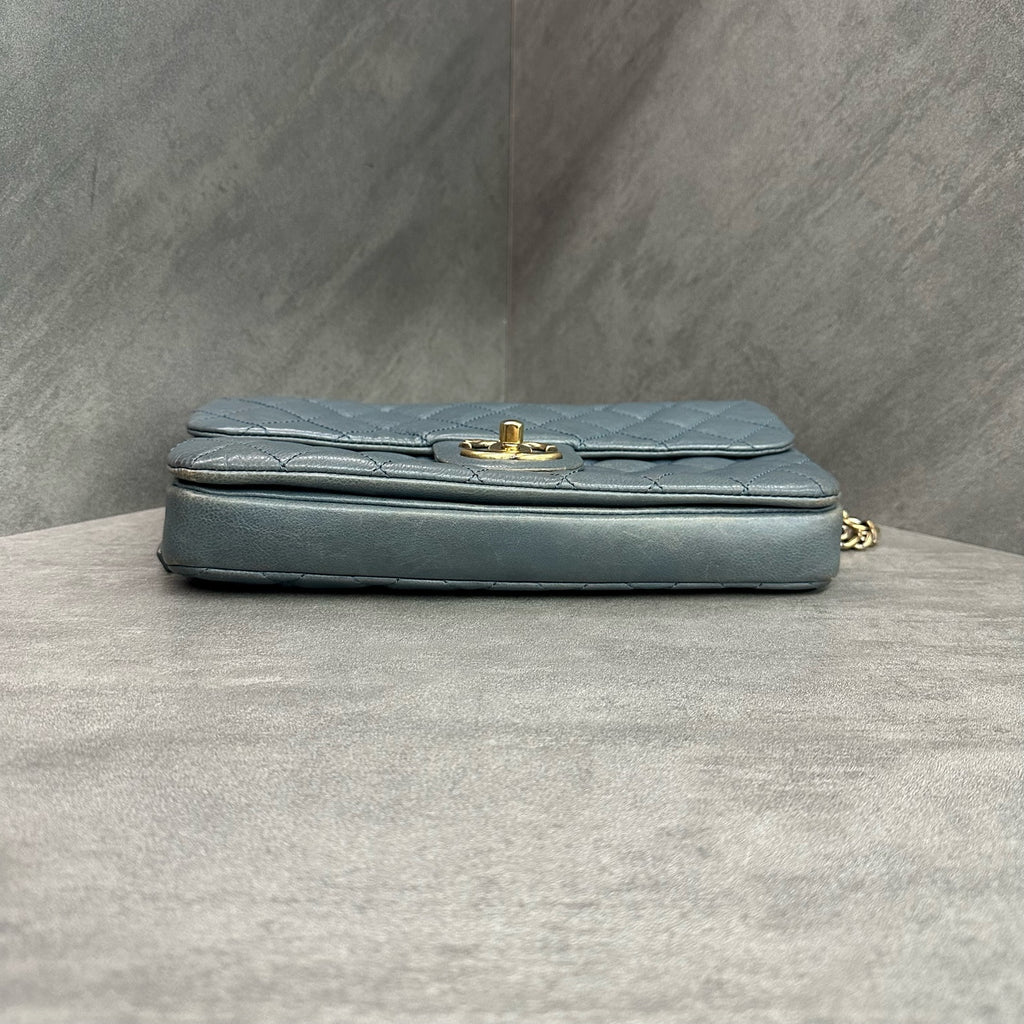 Chanel CF Baguette Gold Coin Gold-tone Hardware Long Style, 17 Series with Authenticity Card, Structured Shape, In Stock
