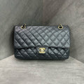 Chanel CF Medium Black Gold Lambskin Chain Bag 15 Opening