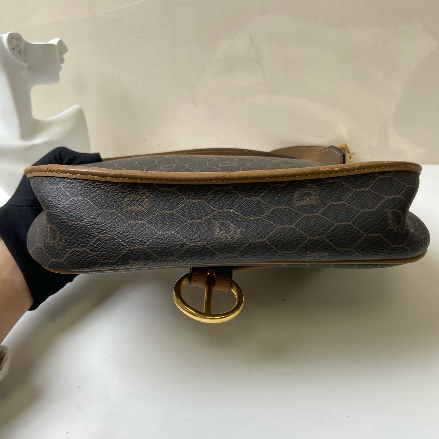 Dior Vintage Floral Crossbody Bag, Dior Bee Hive Crossbody Mini Bag dimensions approximately 19×24×6cm.