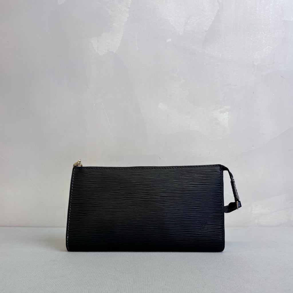 LV/Louis Vuitton 95% new black and gold vintage wave pattern mahjong bag shoulder bag
