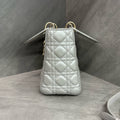 Dior Lady Dior Bag in Gray with Silver Hardware, 2019 Code