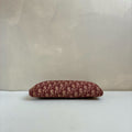 Dior Classic Monogram Clutch Bag Red Canvas Material 98% New Size 25.5*15