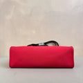 99% new Hermès C-engraved Herbag 31 canvas and leather combination, Azalea Red, crossbody bag 31*25.