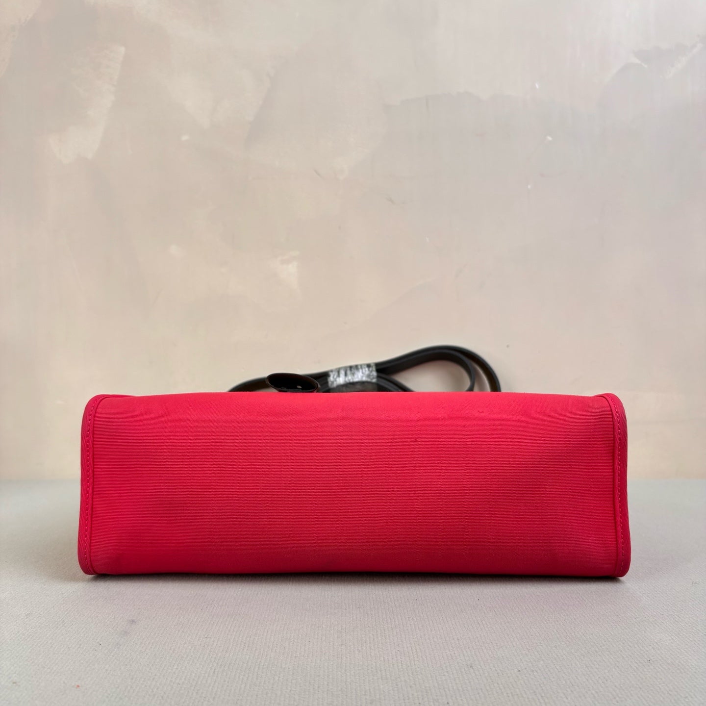 99% new Hermès C-engraved Herbag 31 canvas and leather combination, Azalea Red, crossbody bag 31*25.