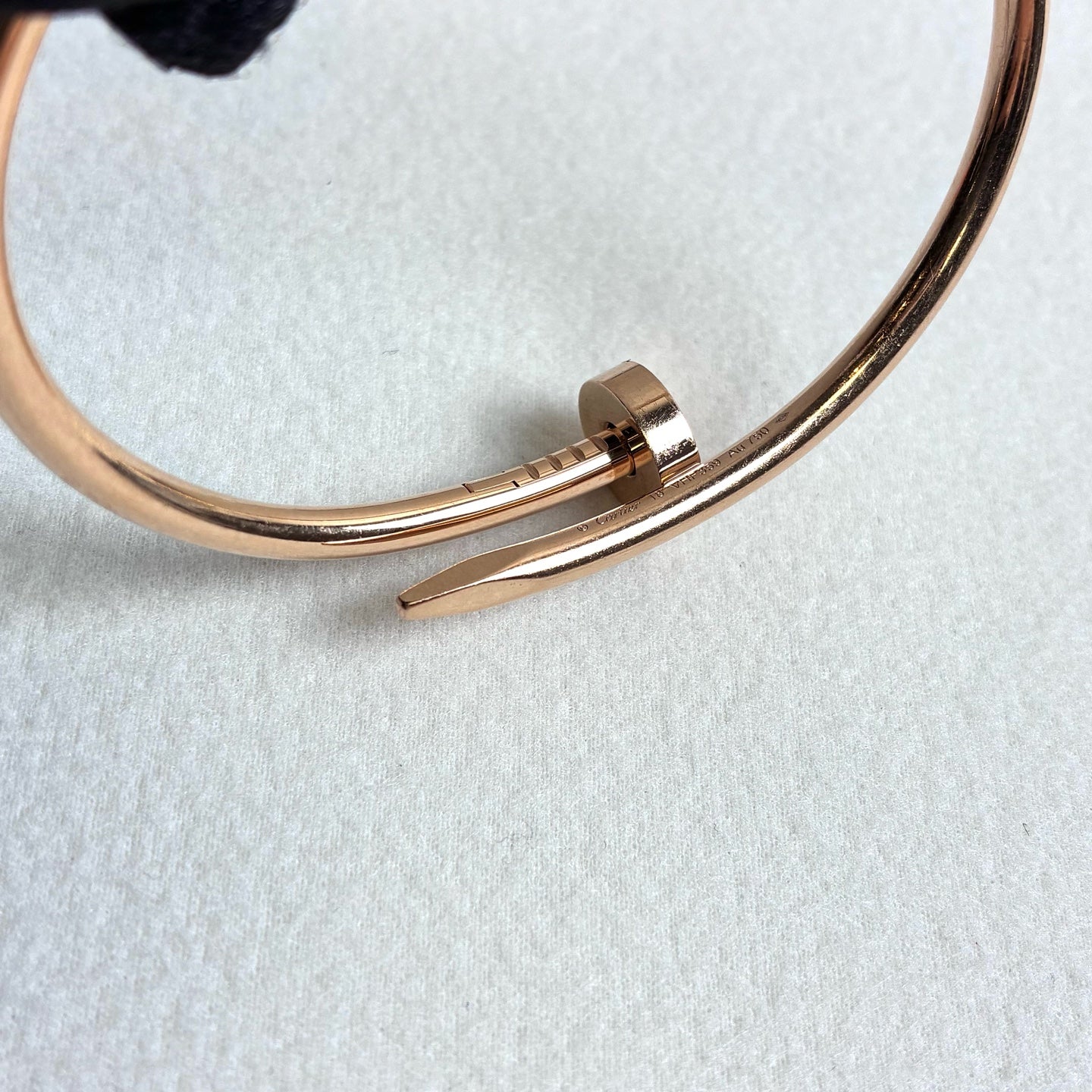 Cartier 98 New Wide Version No Diamond Nail Rose Gold Size 18 Single Bracelet Check Code 24 Years