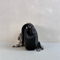 YSL/Saint Laurent Like New College Series Black Silver Hardware Mini Messenger Bag Shoulder Crossbody Bag Size 18*11*