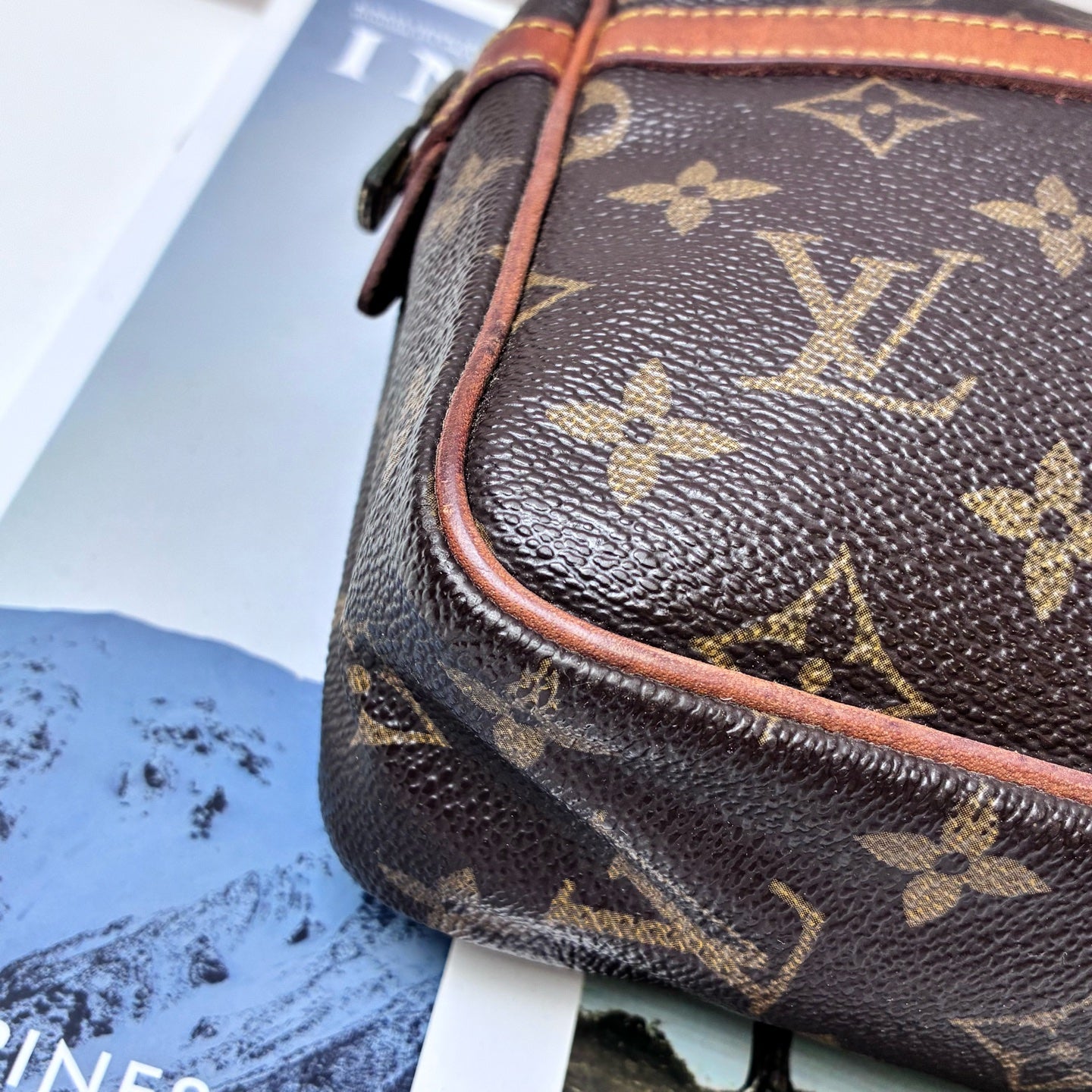 LV/Louis Vuitton Monogram Camera Bag Clutch Pre-owned Length 23cm Coated Canvas