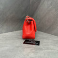 Chanel cf Square Fat Man Red gold sheepskin chain bag, 23K with strap card bag type, three-dimensional inside clean