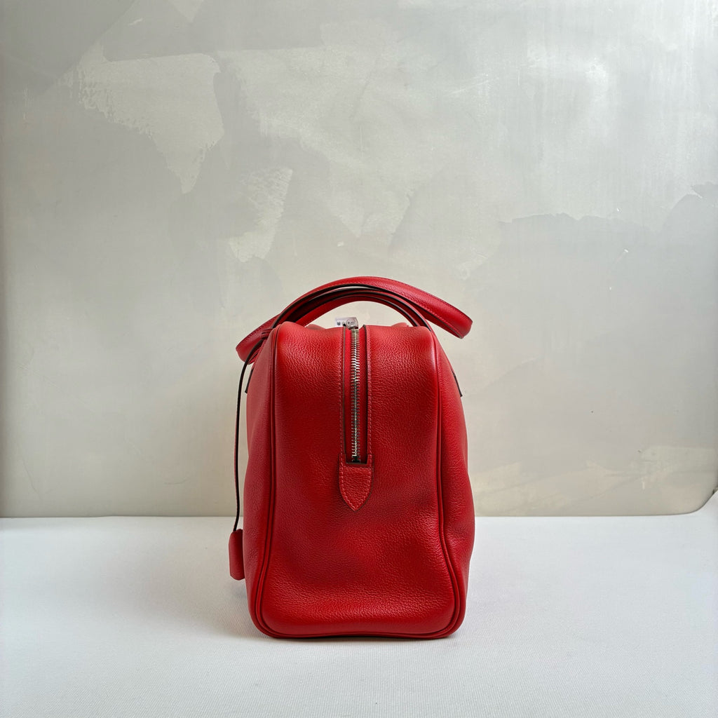 Hermès Red Victoria 35 Tote Bag X Stamp 99% New Size 35*22