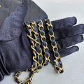 Chanel 9 New 1 Open Vintage Black and Gold Square Fatty Size 20*15