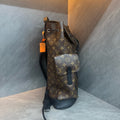 LV/Louis Vuitton Christopher Series Monogram Canvas with Leather Book Bag Backpack 2024 Chip Version Available at a Great Price