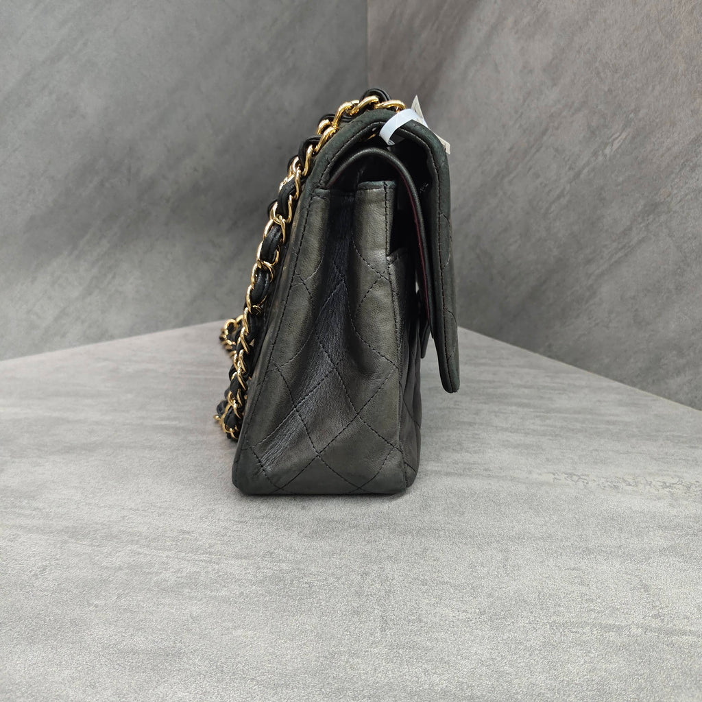 Chanel CF Jumbo Black Gold Lambskin Chain Bag 15 Opening