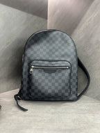 LV Louis Vuitton Josh Black Grey Damier Ebene Canvas Men's Backpack 2017 with Chip Code