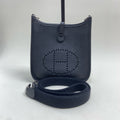 Hermes Black Silver Mini Evelyne 16 Shoulder Crossbody Bag with U Stamp