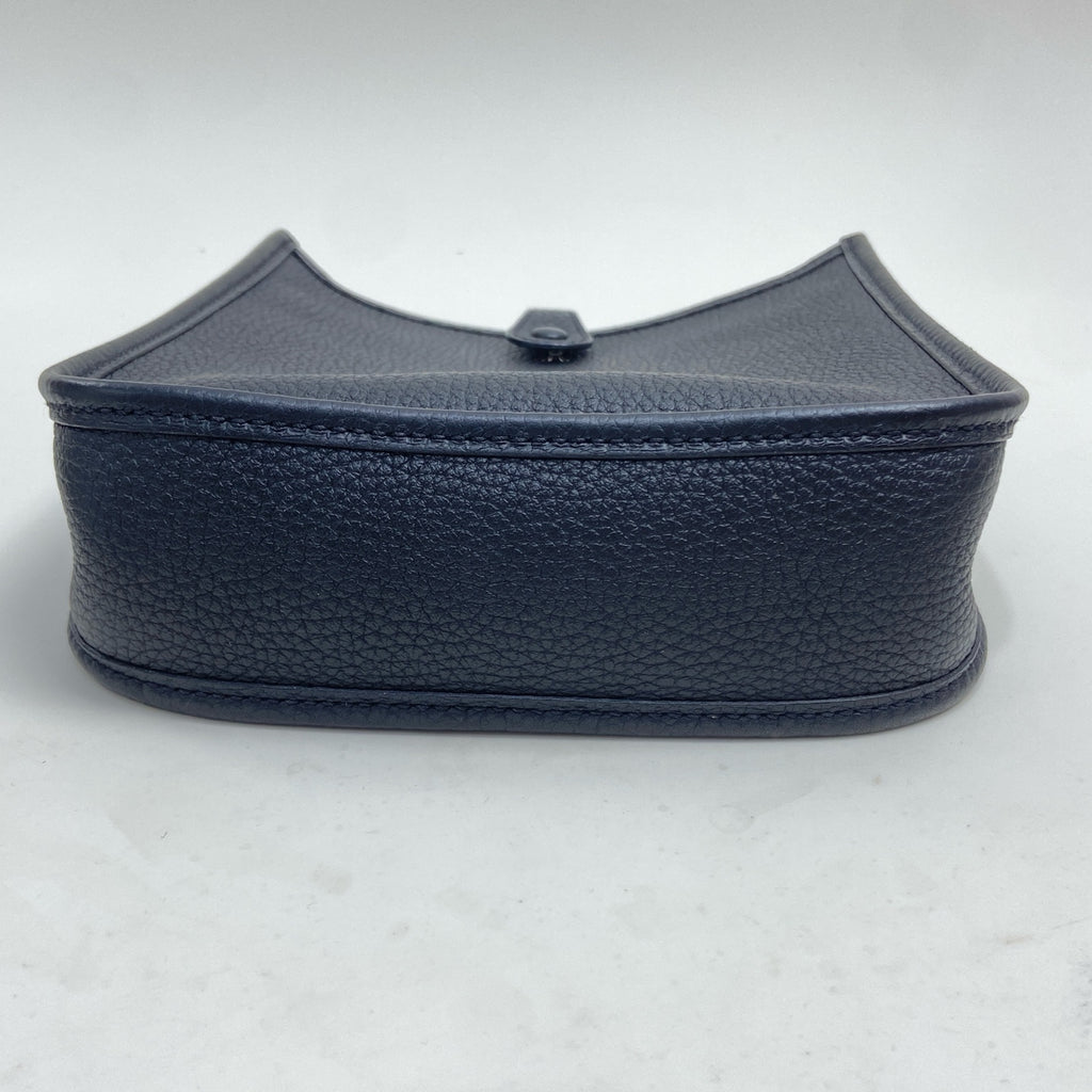 Hermes Black Silver Mini Evelyne 16 Shoulder Crossbody Bag with U Stamp