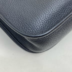 Hermes Black Silver Mini Evelyne 16 Shoulder Crossbody Bag with U Stamp