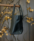 Chanel black cerf with silver hardware
