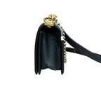 Chanel Le Boy Medium Black Gold Calfskin Chain Bag 20 Opening