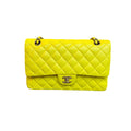 Chanel CF Medium Yellow Gold Hardware Lambskin Chain Bag 15 Series, structured shape, clean interior.