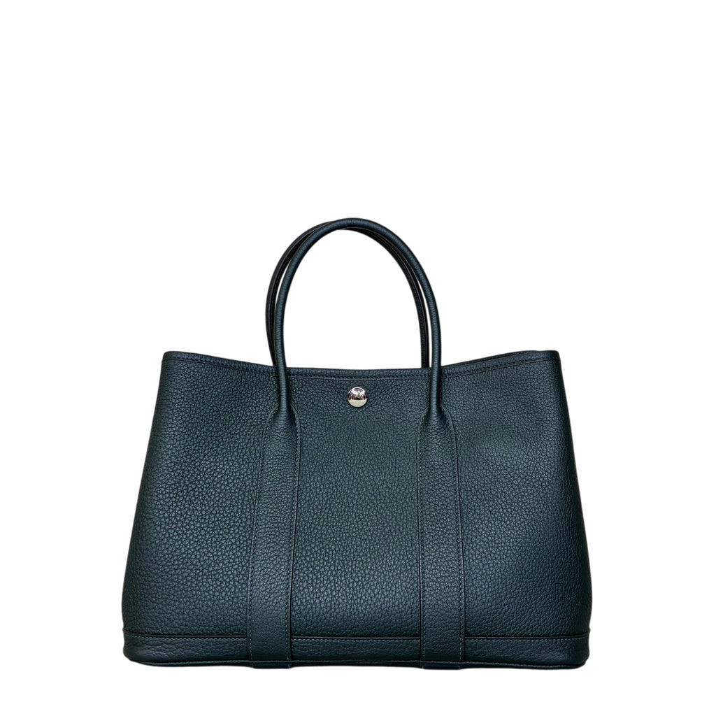Hermès Garden Party Z Stamp 30 in Cypress Green with Silver Hardware, 99% New, Size 30*20.