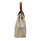 Hermes E-frame Herbag 31 in cream check mixed leather