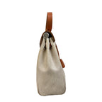 Hermes E-frame Herbag 31 in cream check mixed leather