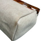 Hermes E-frame Herbag 31 in cream check mixed leather