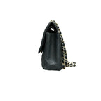 Chanel CF Medium Black Gold Litchi Cowhide Chain Bag 15 Opening