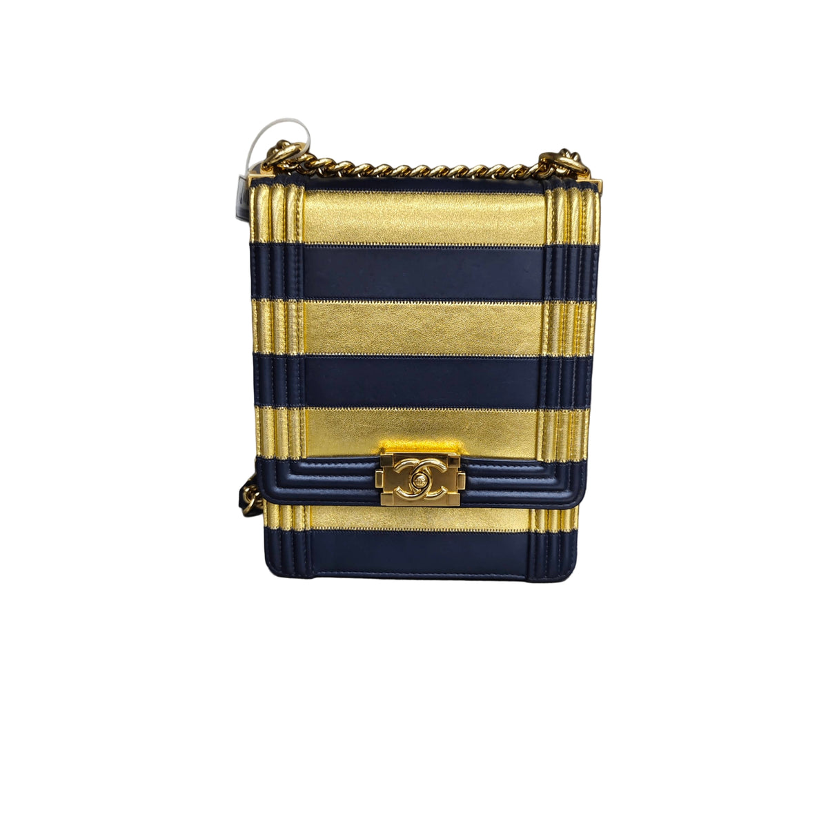 Chanel Le Boy Egyptian Pyramid Shoulder Crossbody Chain Bag 28 with Card